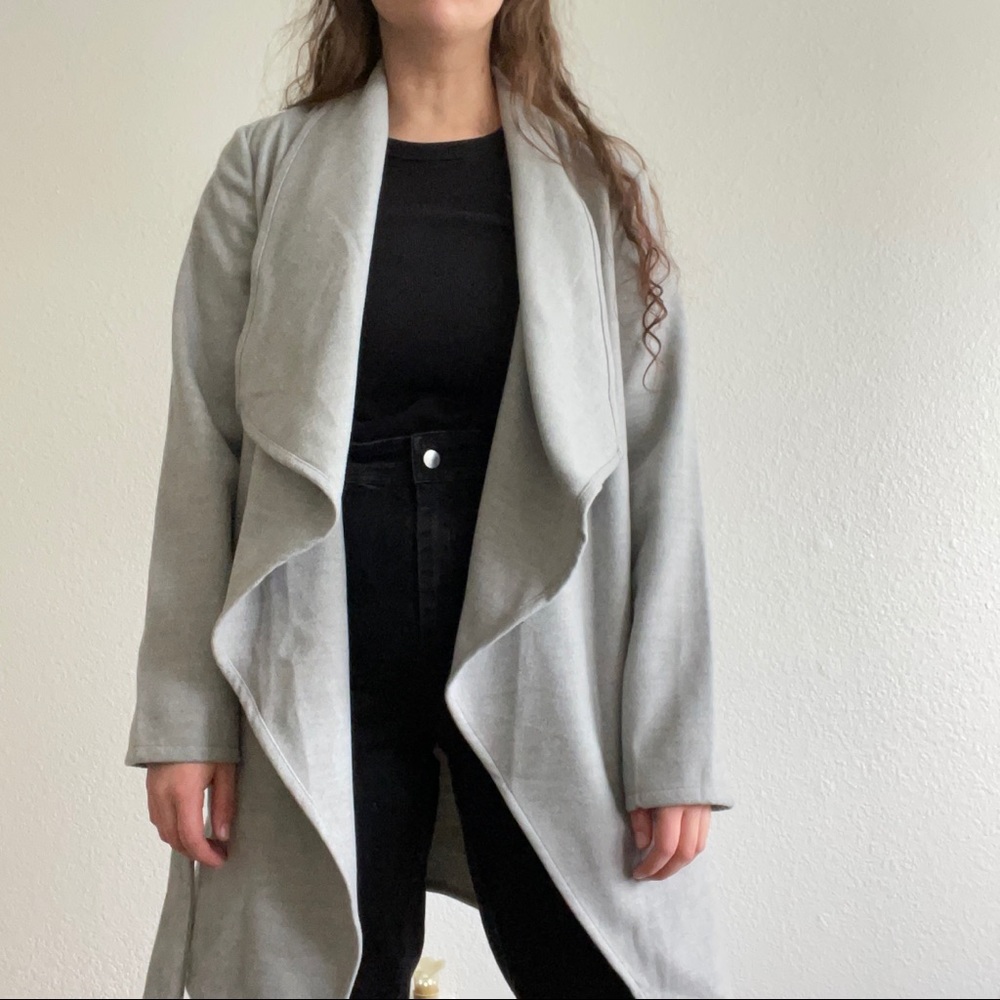 NWT Gray Long Jacket Size L Forever 21